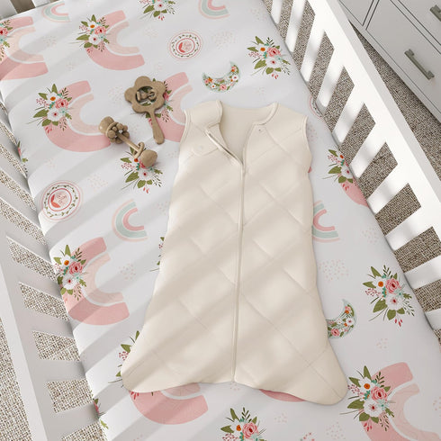 3 Set, Set, Evolur Rainboho Piece Crib Bedding Machine Washable, Soft and Breathable Toddler Bedding Includes Fitted