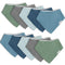 Muslin Baby Bibs for Boys Girls,10 Pack Super Absorbent Baby Bandana Drool