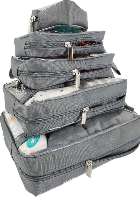 5 Set, Piece Diaper Bag Organizer Pouch Clear with Straps and Pacifier Case