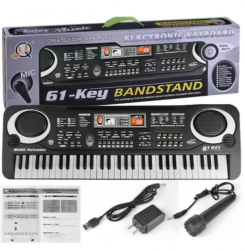 61 Keyboard Piano for Kids beginner Portable Electric Digital Piano Keyboards key Musical Instruments Toy w/Microphone