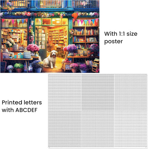 500 Piece Puzzles for Adults, Funny Bookstore Dogs Jigsaw Puzzles, Great Gift for Family Friends, Size 20.5 x 15 in