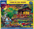 500 18"x24" White Mountain Piece Jigsaw Puzzle Spring Flowers Scenic Puzzles with Large Pieces Gift for Adults - Cabin