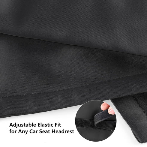 Sprouterie 2pcs Silky Head Carseat Cover for Babies Silk Feeling Satin Head Cover for Baby Car Seat Canopy Headrest