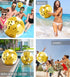 POZA Inflatable Beach Balls Set of 2 - Elegant Glitter Confetti Floaters, 16 Inches, Heavy Duty Vinyl
