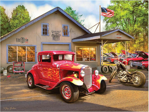 RoseArt - American Nostalgia - Hot Rod Flames - 550 Piece Jigsaw