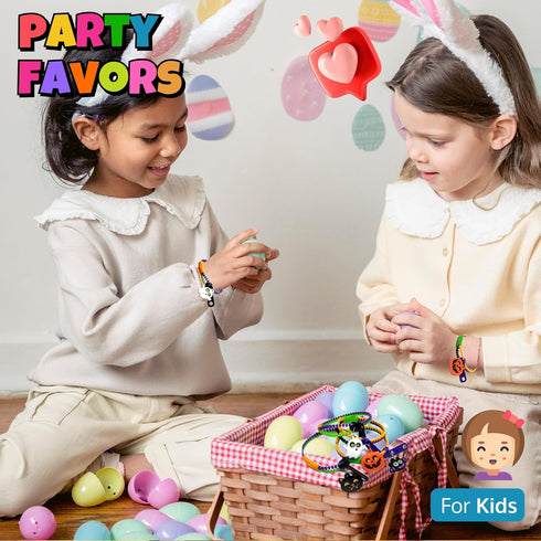 Set UpBrands Halloween Party Favor Zipper Bracelets for Kids Fidget Toy Bulk for Party Prizes & Handouts, Treat Bag