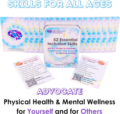 52 Essential Inclusion Skills - A to Z Guide for Kindness, Compassion, Respect for Diversity - Educational Cards