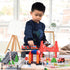 Giant Bean Battery Operated Action Locomotive - Magnetic Connection Train Set for Wooden Train Tracks, Toys 3+