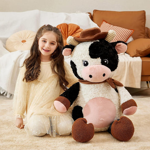 Toy,30 Inches IKASA Giant Cow Stuffed Animal Plush Large Big Jumbo Soft Toys, Huge Size Cute Fluffy Plushy Fat