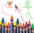 Packs 36 (288 Packs Color Swell Neon Bulk Crayons - Boxes total crayon) of Teacher Quality Durable Classroom for Kids