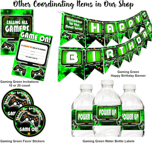 Gaming Party Happy Birthday Banner - Video Game Party Supplies - Gaming Pink Decorations
