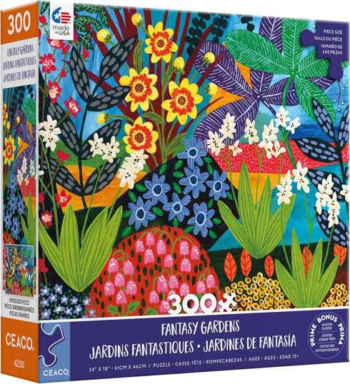 Ceaco Liselle Larsen Fantasy Gardens 300 Oversized Piece Jigsaw Puzzle