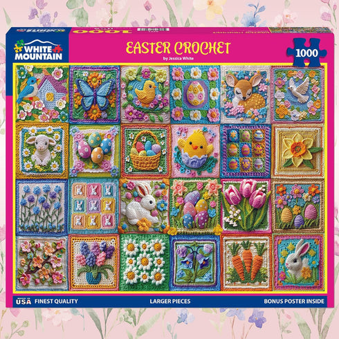 1000 24"x30" White Mountain Piece Jigsaw Puzzle Spring Holiday Collage Puzzles with Large Pieces Gift for Adults