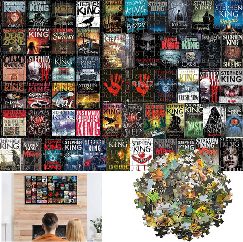 Jigsaw Puzzles for Adults 1000 Piece High Challenging DIY Large Puzzle, Unique Home Decor (Horror Novel)