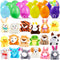 JOYIN 18 Pcs Pre-Filled Easter Eggs with Plush Animal Toys, Egg Filled