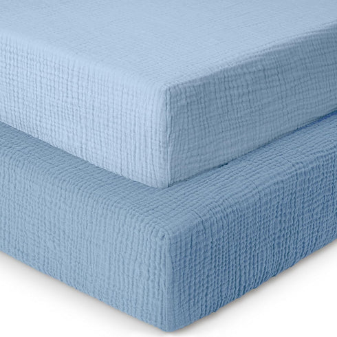 Dreamology Baby Crib Sheets,Muslin Crib Sheet Girls,Boys,Crib Sheet,Breathable Toddler Bed Sheets,2 Pack