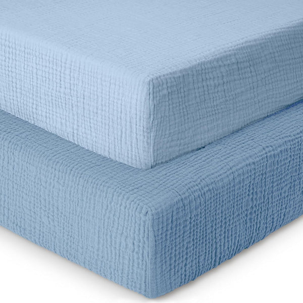 Dreamology Baby Crib Sheets,Muslin Crib Sheet Girls,Boys,Crib Sheet,Breathable Toddler Bed Sheets,2 Pack