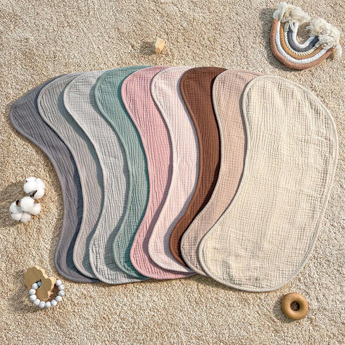 100% 6 Pack lulumoon Muslin Burp Cloths for Babies: Soft Cotton Large Burping Cloths - Neutral Baby Burp Rags for Boy