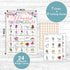 Flowers Bingo Game - Blush Pink Floral Bingo Card - 24 Players Bingo Game Set Indoor Outdoor Activities - Tea Party, Bridal Shower, Birthday Party Favors Supplies -A02
