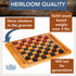WE Games Solid Wood Red and Black Checkers Board Game Set, 14.5 in. with Inset Grooves for Pieces