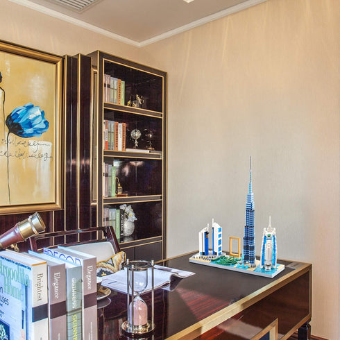 Sets 2545 Architecture Dubai Skyline Collectible Model Building Kit Micro Blocks for Adults Present Model Kit Pieces