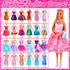 91 Pack Doll Clothes and Accessories - 5 Wedding Gowns, 5 Fashion Dresses, 20 Shoes for 11-12 Inch Dolls