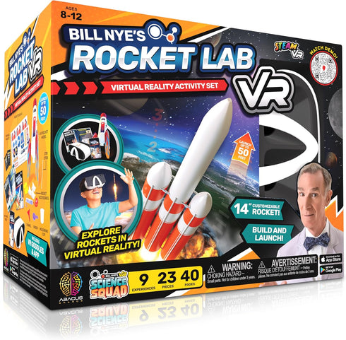 Bill Nye's Science Squad: Rocket Lab VR - Virtual Reality Kids Science Kit with Book and Interactive Learning Activity