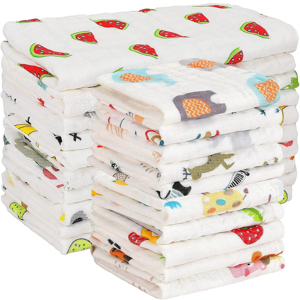 Kenning 20 Pack Muslin Baby Burp Cloths Washcloths Set Large 20 x