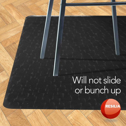 48 Inch 48 Inch, RESILIA - Under High Chair Splat Mat, Premium Heavy-Duty Spill & Splash-Proof, Swirl Spiral Pattern