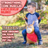 WADDLE Bouncy Hopper Inflatable Toy, Hopping Animal for Toddlers and Kids, Pump Included, Brown Horse