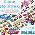 HORIECHALY Transportation Stickers for Kids, Colorful Safe Teaching Aids, 280 PCS Cute Decals with Cars, Airplanes,