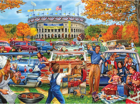 RoseArt - Back to The Past - Tailgating Fun - 1000 Piece Jigsaw Puzzle for Adults