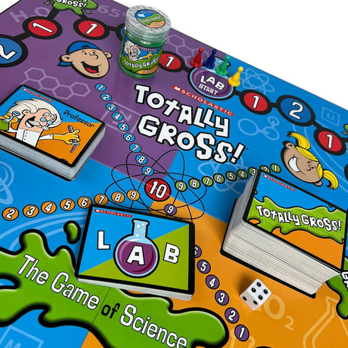 University Games | Scholastic Totally Gross Game of Science with Real Slime, for 2 to 4 Players Ages 6+