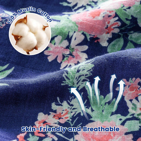 4 Pack Blankets,100% 47 47 inches, david's kids Baby Muslin Swaddle Cotton and Ultra Soft Breathable Receiving Blanket