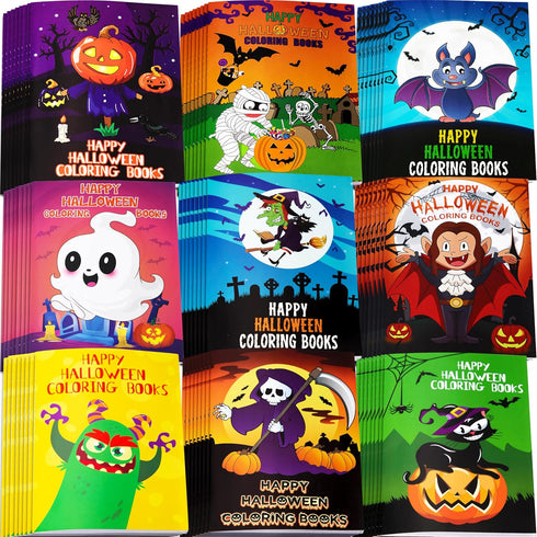 90shine 72PCS Halloween Coloring Books Party Favors for Kids - Bulk Hallowmas