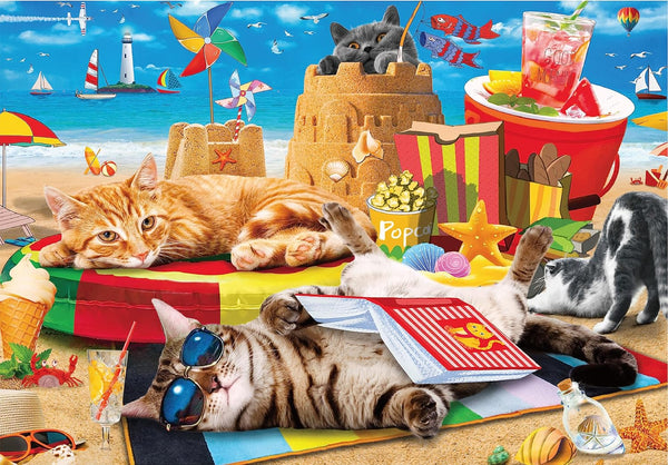 300 Piece Puzzles for Adults Clearance - Jigsaw Puzzles for Kids Ages 6-12 - Beach Vacation