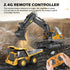 6-11 Old,11-Channel Shovel,2.4Ghz Remote Control Excavator Toy for Boys yrs RC Excavator Toy,with Metal RC Construction