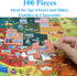 Think2Master 100 Pieces Colorful United States Map Jigsaw Puzzle for Kids, Size: 23.4” x 16.5”