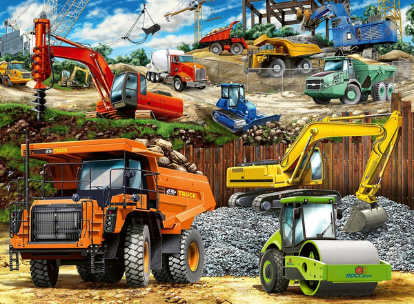 Ravensburger 100-Piece Construction Vehicles Jigsaw Puzzle - Engaging Educational Toy for Kids