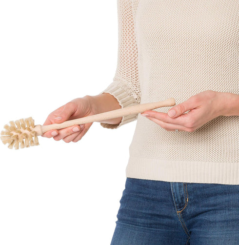 13-3/4 Inch REDECKER Bottle Brush Cleaner - Horsehair and Beechwood Handle for Vases, Pitchers, Mugs, and Baby Bottles