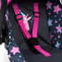 18 Inch 3+ Bayer Doll Car Seat for Dolls, Toy Car Seat with Sun Canopy, Turquoise Pink Stars, Ages