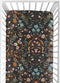 Sweet Jojo Designs Fitted Baby Crib Sheets (Black Wildflower Vintage Floral) for