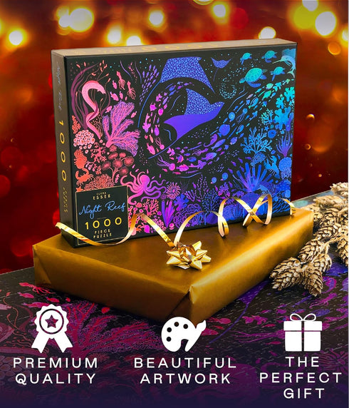 1000 1000 1000 28x20 inches Elena Essex Puzzles for Adults Pieces - Night Reef | Piece Puzzle for Adults | Jigsaw