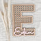 Custom Boho Wood Personalized Initial & Name Sign - Handmade Rattan Wall