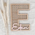 Custom Boho Wood Personalized Initial & Name Sign - Handmade Rattan Wall