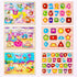 1-3, 6XSET 1-3 2-4 SYNARRY Wooden Puzzles for Toddlers Toddlers Puzzles Ages with Rack, Learning Alphabet Number Shape