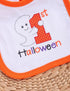 My First Halloween Baby Bibs for Boys and Girls, Drooling and Teething (Pumpkin Orange)