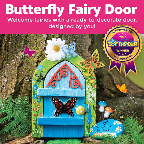 Creativity for Kids Butterfly Fairy Door Kit - Painting Arts and Crafts for Kids, Creative Gifts for Age 6-7+