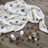 C.R Gibson Love You to The Moon Baby Swaddle Blanket - 100% Cotton, 40'' W x 40'' L