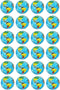 PowerTRC 24 Pack Mini Soft Foam Earth Squeeze Balls Planet Theme |